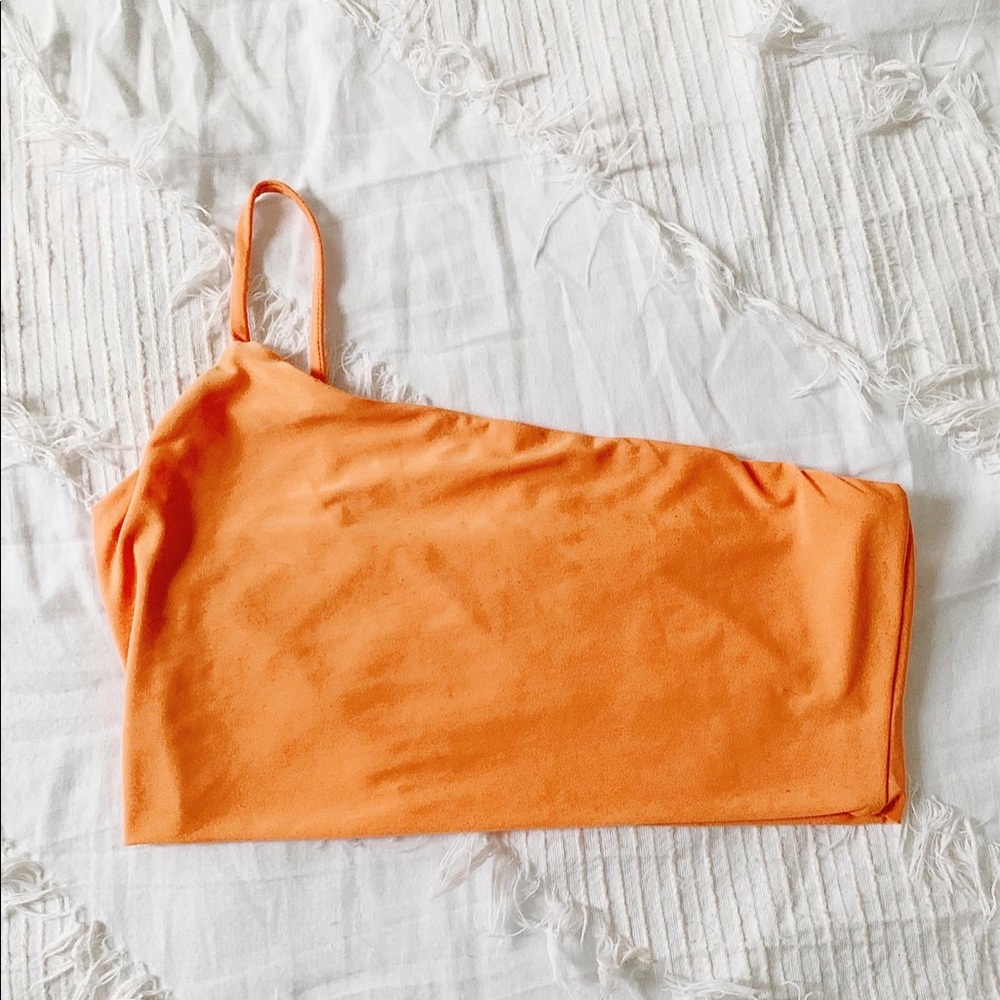 orange crop top